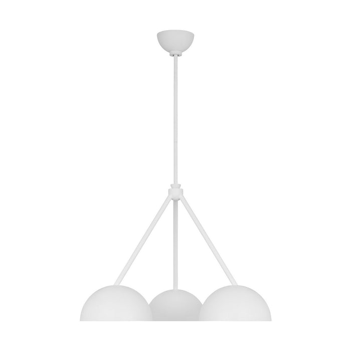 Visual Comfort Studio LXC1043CPST Three Light Chandelier, Cast Plaster