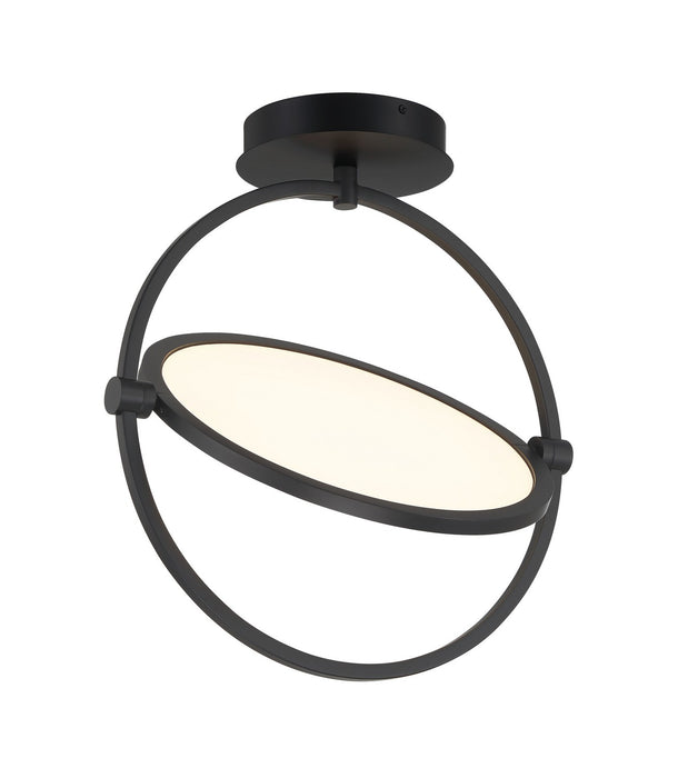 George Kovacs P5545-66A-L LED Semi Flush Mount, Coal