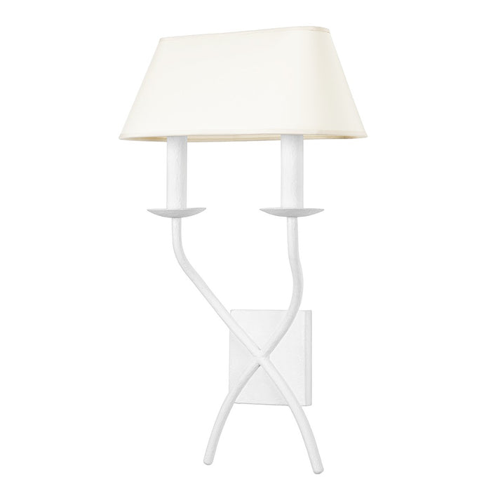 Troy Lighting B8822-GSW Two Light Wall Sconce, Gesso White