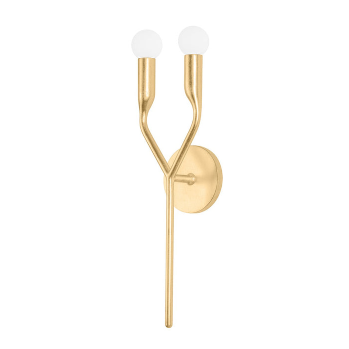 Troy Lighting B9219-VGL Two Light Wall Sconce, Vintage Gold Leaf