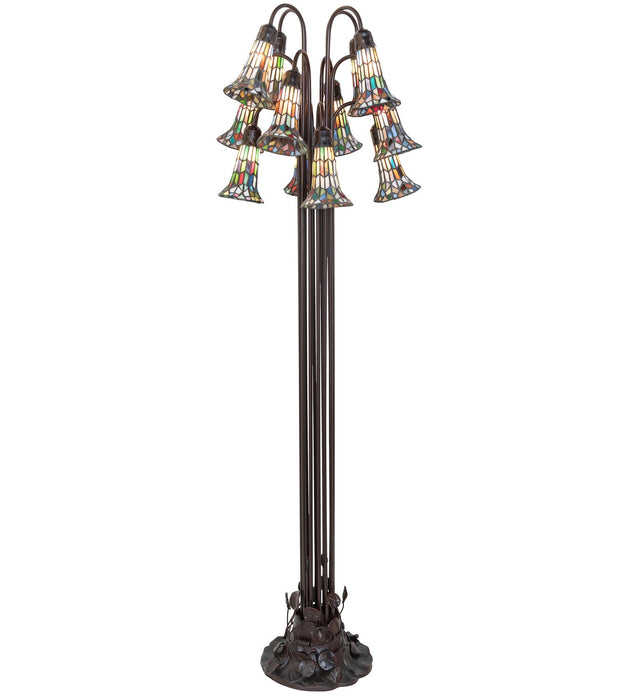 Meyda Tiffany 10280 12 Light Floor Lamp, Mahogany Bronze