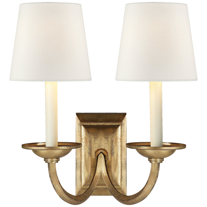 Visual Comfort Signature CHD 1496GI-L Two Light Wall Sconce, Gilded Iron
