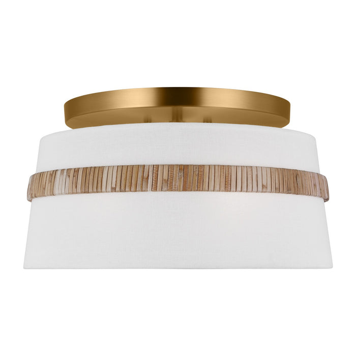 Visual Comfort Studio AF1143RTN Three Light Semi-Flush Mount, Rattan