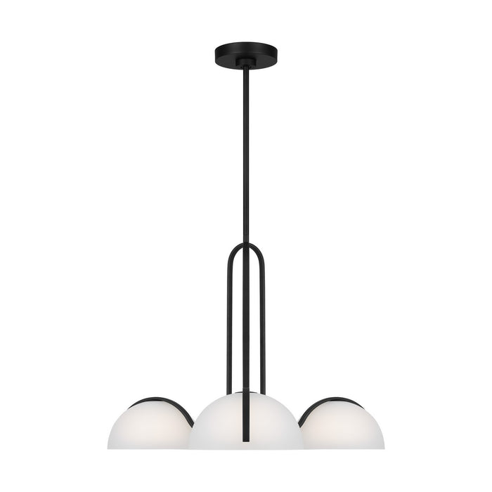 Visual Comfort Studio KC1133MBK Three Light Chandelier, Midnight Black