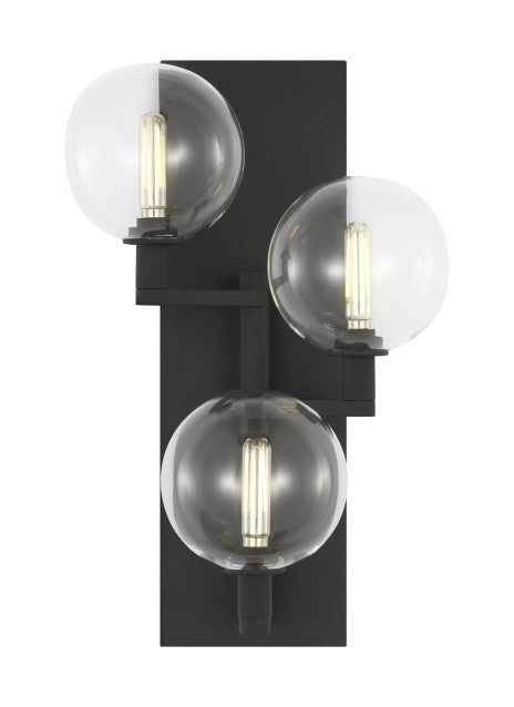 Visual Comfort Modern 700WSGMBTCB-LED927 LED Wall Sconce, Nightshade Black