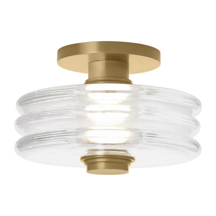 Visual Comfort Modern KWFM20827CNB LED Flush Mount, Natural Brass