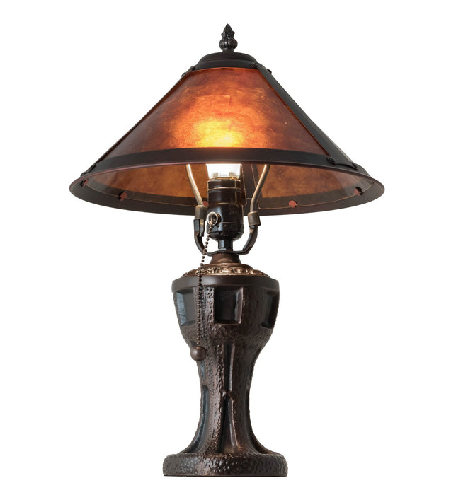 Meyda Tiffany 224098 One Light Table Lamp, Mahogany Bronze