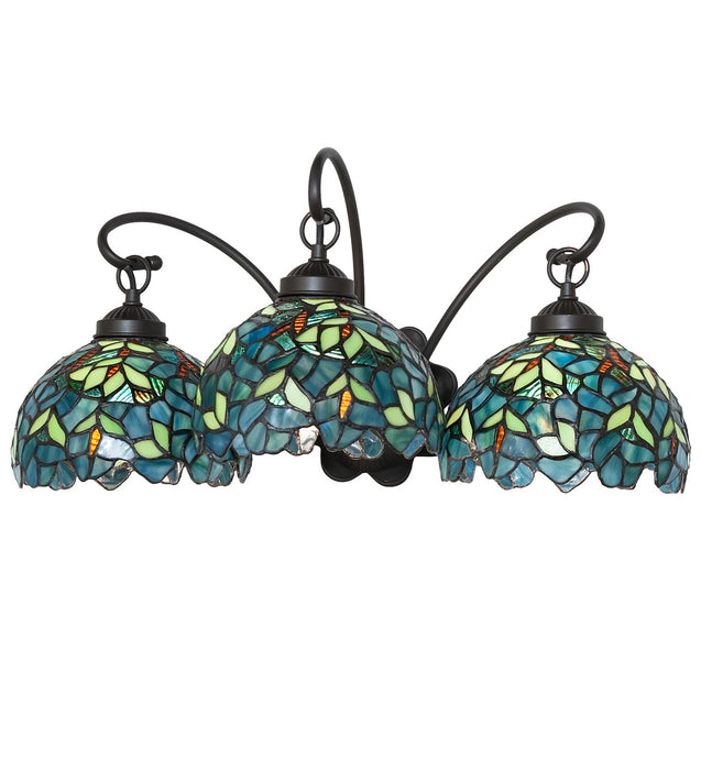 Meyda Tiffany 263236 Three Light Wall Sconce, Mahogany Bronze
