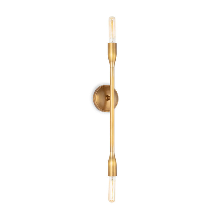Regina Andrew 15-1224NB Two Light Wall Sconce, Natural Brass