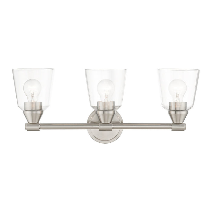 Livex Lighting 16783-91 Three Light Vanity Sconce, Brushed Nickel