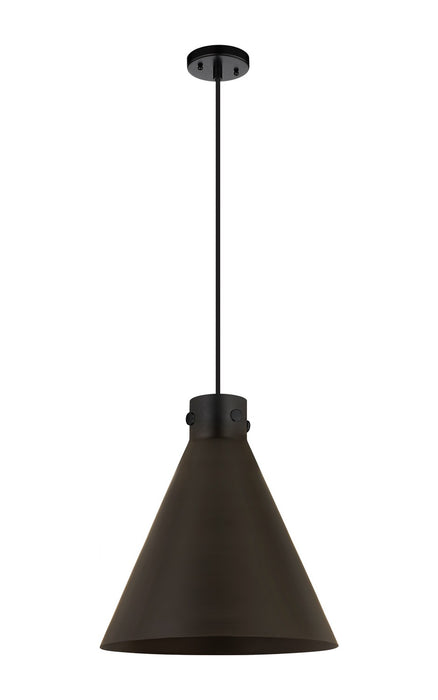 Innovations 410-1PL-BK-M411-16BK One Light Pendant, Matte Black