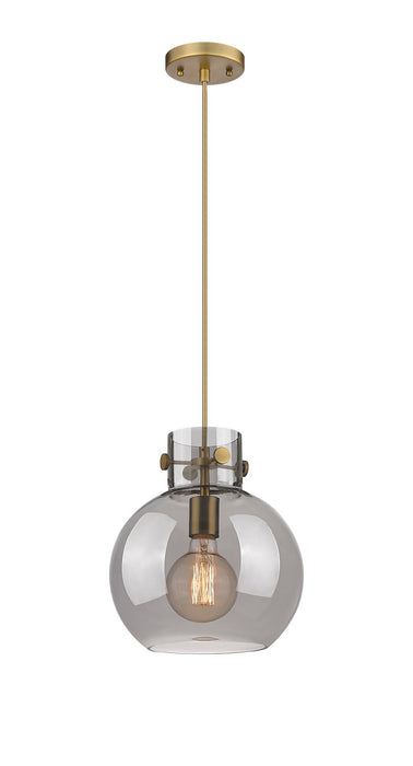 Innovations 410-1PM-BB-G410-10SM One Light Mini Pendant, Brushed Brass