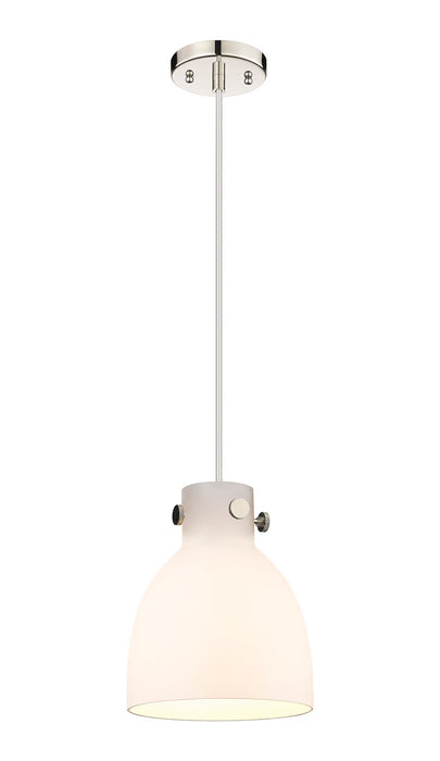 Innovations 410-1PS-PN-G412-8WH One Light Pendant, Polished Nickel