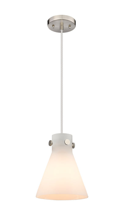 Innovations 410-1PS-SN-G411-8WH One Light Pendant, Brushed Satin Nickel