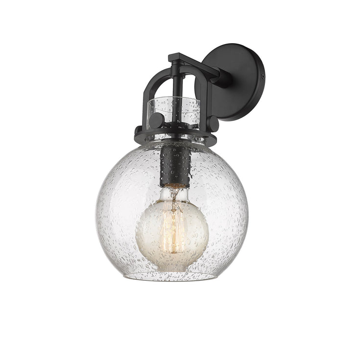Innovations 410-1W-BK-G410-8SDY One Light Wall Sconce, Matte Black