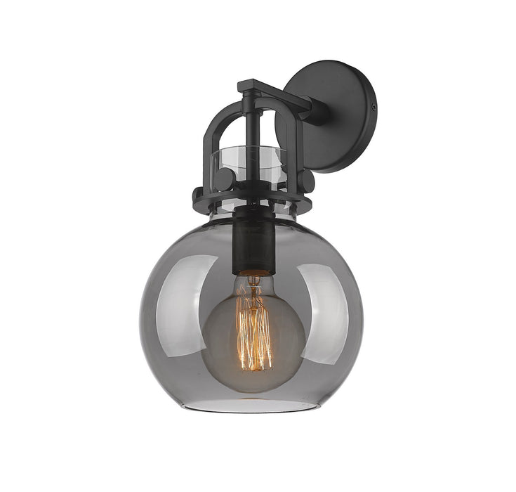 Innovations 410-1W-BK-G410-8SM One Light Wall Sconce, Matte Black