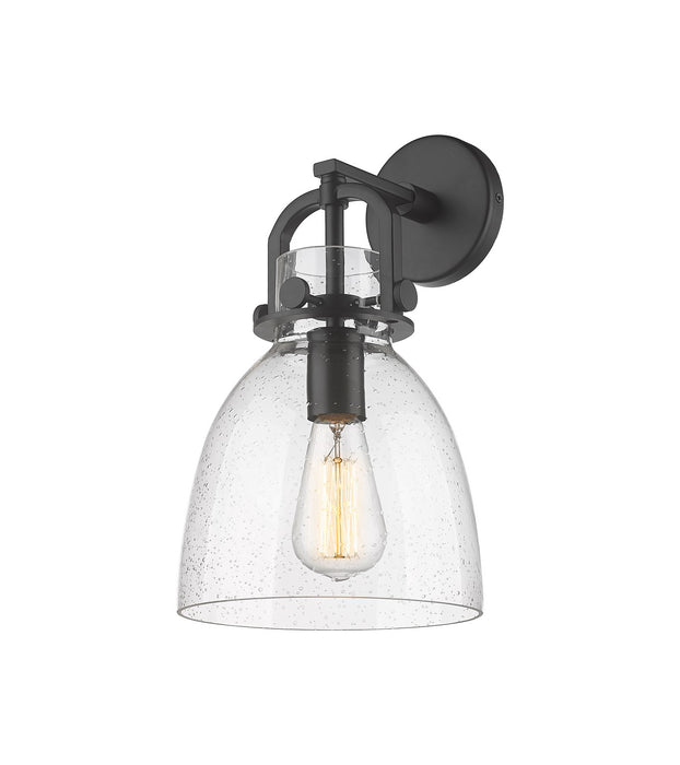 Innovations 410-1W-BK-G412-8SDY One Light Wall Sconce, Matte Black