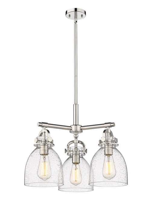 Innovations 410-3CR-PN-G412-7SDY Three Light Pendant, Polished Nickel