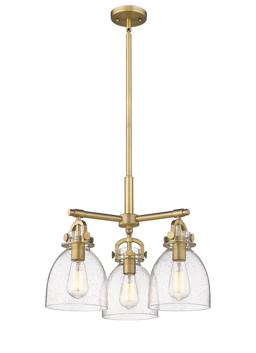 Innovations 410-3CR-BB-G412-7SDY Three Light Pendant, Brushed Brass
