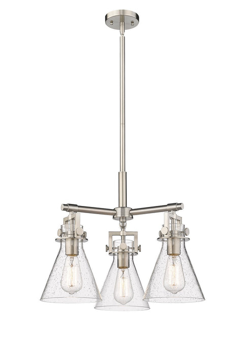 Innovations 411-3CR-SN-G411-7SDY Three Light Pendant, Satin Nickel