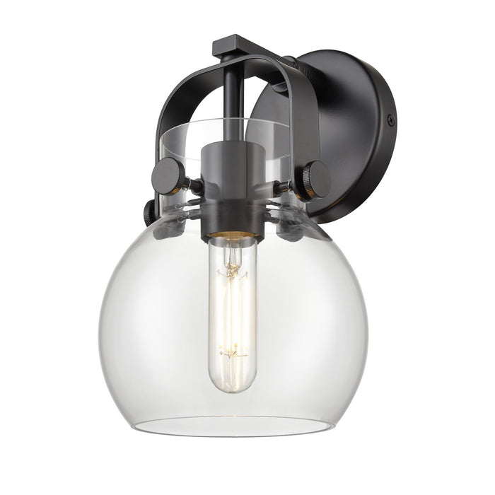 Innovations 423-1W-BK-G410-6CL LED Wall Sconce, Matte Black