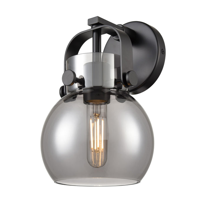 Innovations 423-1W-BK-G410-6SM LED Wall Sconce, Matte Black