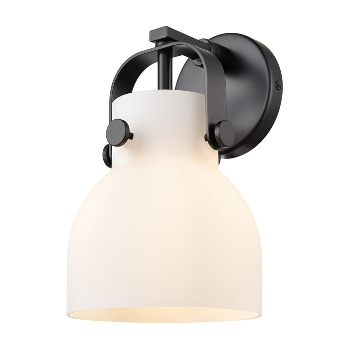 Innovations 423-1W-BK-G412-6WH LED Wall Sconce, Matte Black