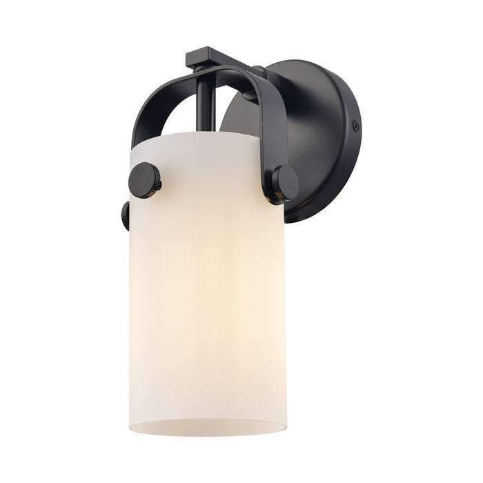 Innovations 423-1W-BK-G423-7WH LED Wall Sconce, Matte Black