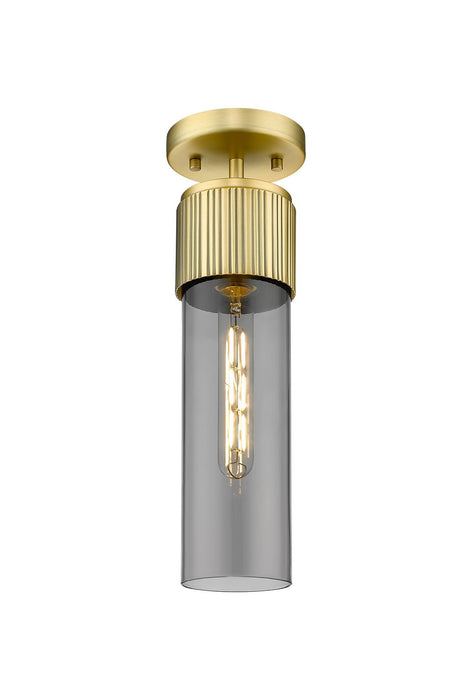Innovations 428-1F-BB-G428-12SM LED Flush Mount, Brushed Brass