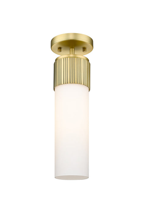 Innovations 428-1F-BB-G428-12WH LED Flush Mount, Brushed Brass