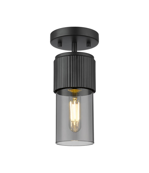 Innovations 428-1F-BK-G428-7SM LED Flush Mount, Matte Black