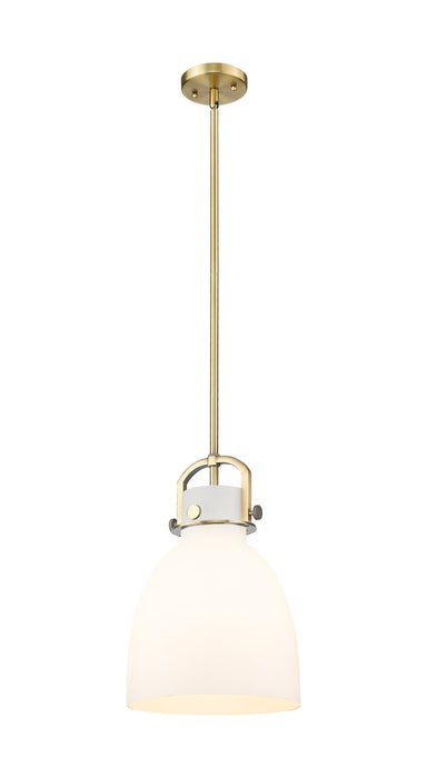 Innovations 410-1SM-BB-G412-10WH One Light Pendant, Brushed Brass