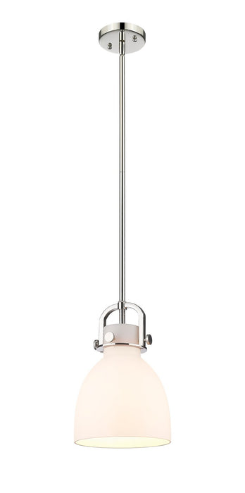 Innovations 410-1SS-PN-G412-8WH One Light Pendant, Polished Nickel