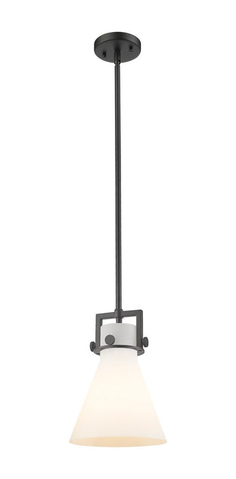 Innovations 411-1SS-BK-G411-8WH One Light Pendant, Matte Black