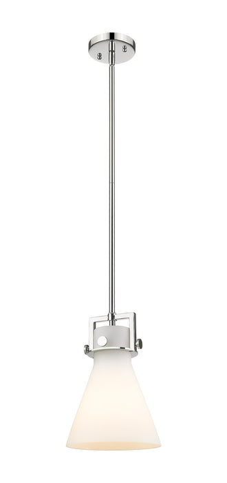 Innovations 411-1SS-PN-G411-8WH One Light Pendant, Polished Nickel
