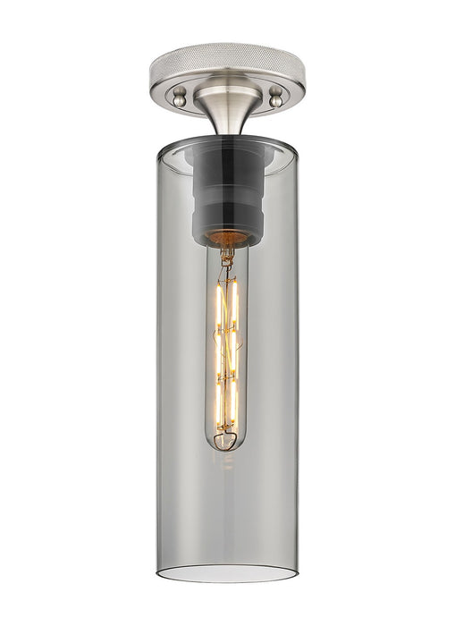 Innovations 434-1F-SN-G434-12SM LED Flush Mount, Satin Nickel