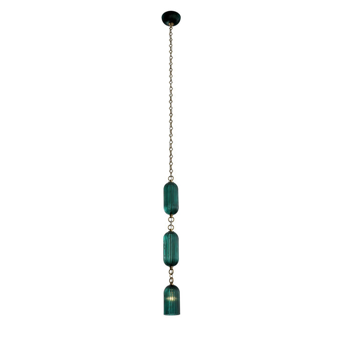 Kalco 519611STB One Light Mini Pendant, Satin Brass