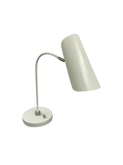 House of Troy L350-WTSN One Light Table Lamp, White/Satin Nickel