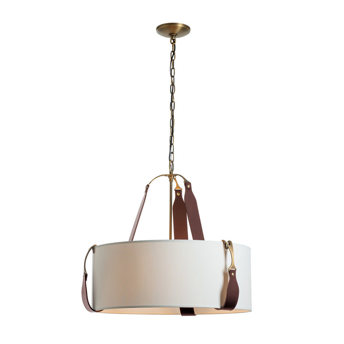 Hubbardton Forge 104070-SKT-27-LB-SF2208 Three Light Pendant, Antique Brass