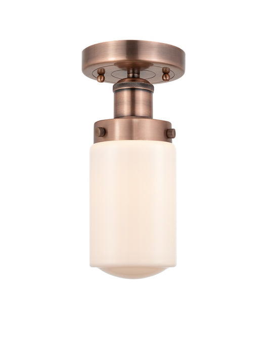 Innovations 616-1F-AC-G311 One Light Semi-Flush Mount, Antique Copper