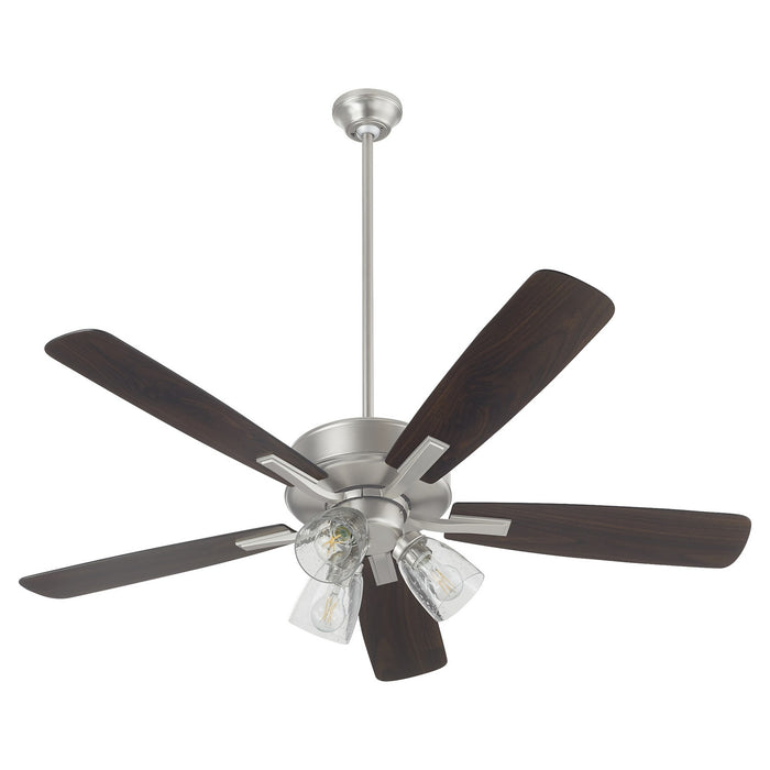 Quorum 4525-23165 52" Ceiling Fan, Satin Nickel