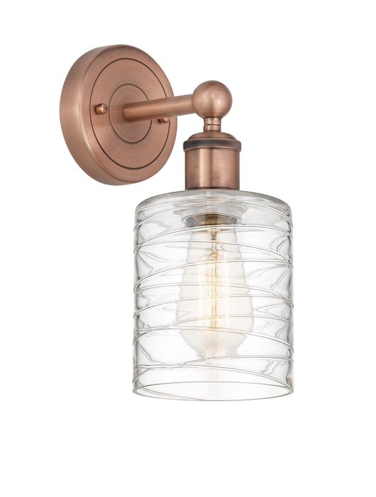 Innovations 616-1W-AC-G1113 One Light Wall Sconce, Antique Copper