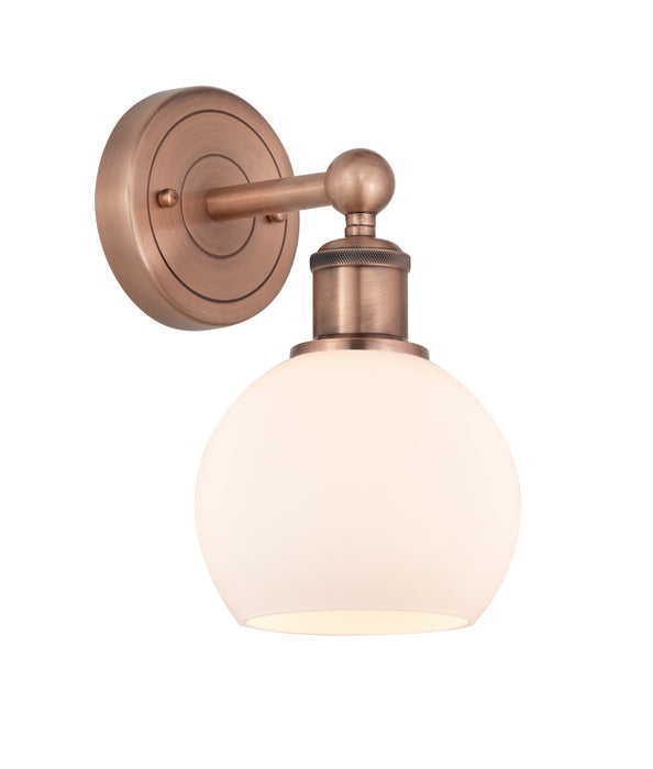 Innovations 616-1W-AC-G121-6 One Light Wall Sconce, Antique Copper