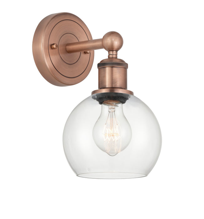 Innovations 616-1W-AC-G122-6 One Light Wall Sconce, Antique Copper