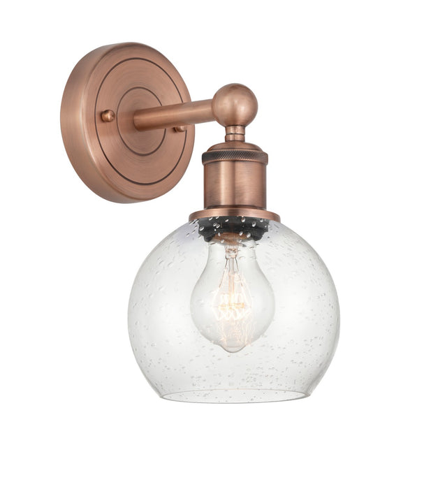 Innovations 616-1W-AC-G124-6 One Light Wall Sconce, Antique Copper
