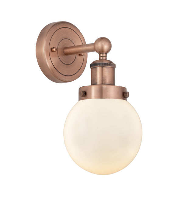 Innovations 616-1W-AC-G201-6 One Light Wall Sconce, Antique Copper