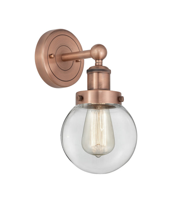 Innovations 616-1W-AC-G202-6 One Light Wall Sconce, Antique Copper
