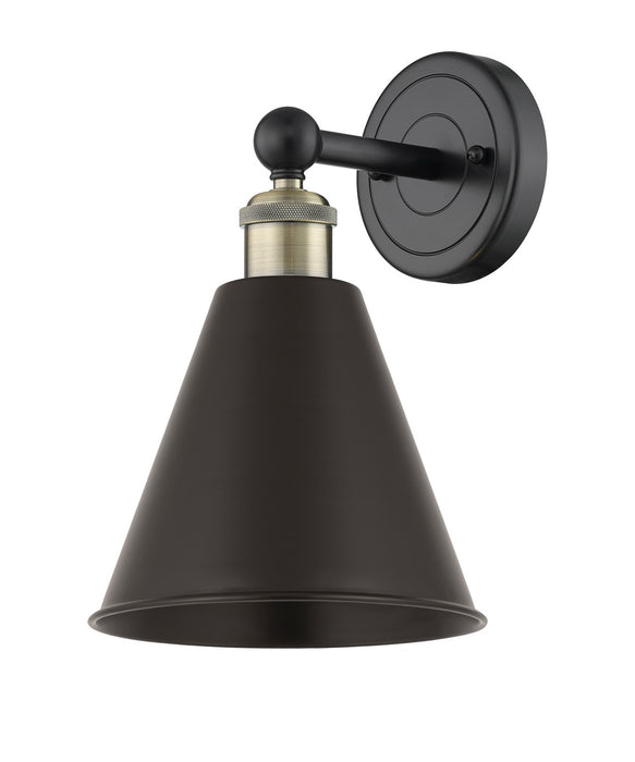 Innovations 616-1W-BAB-MBC-8-BK One Light Wall Sconce, Black Antique Brass