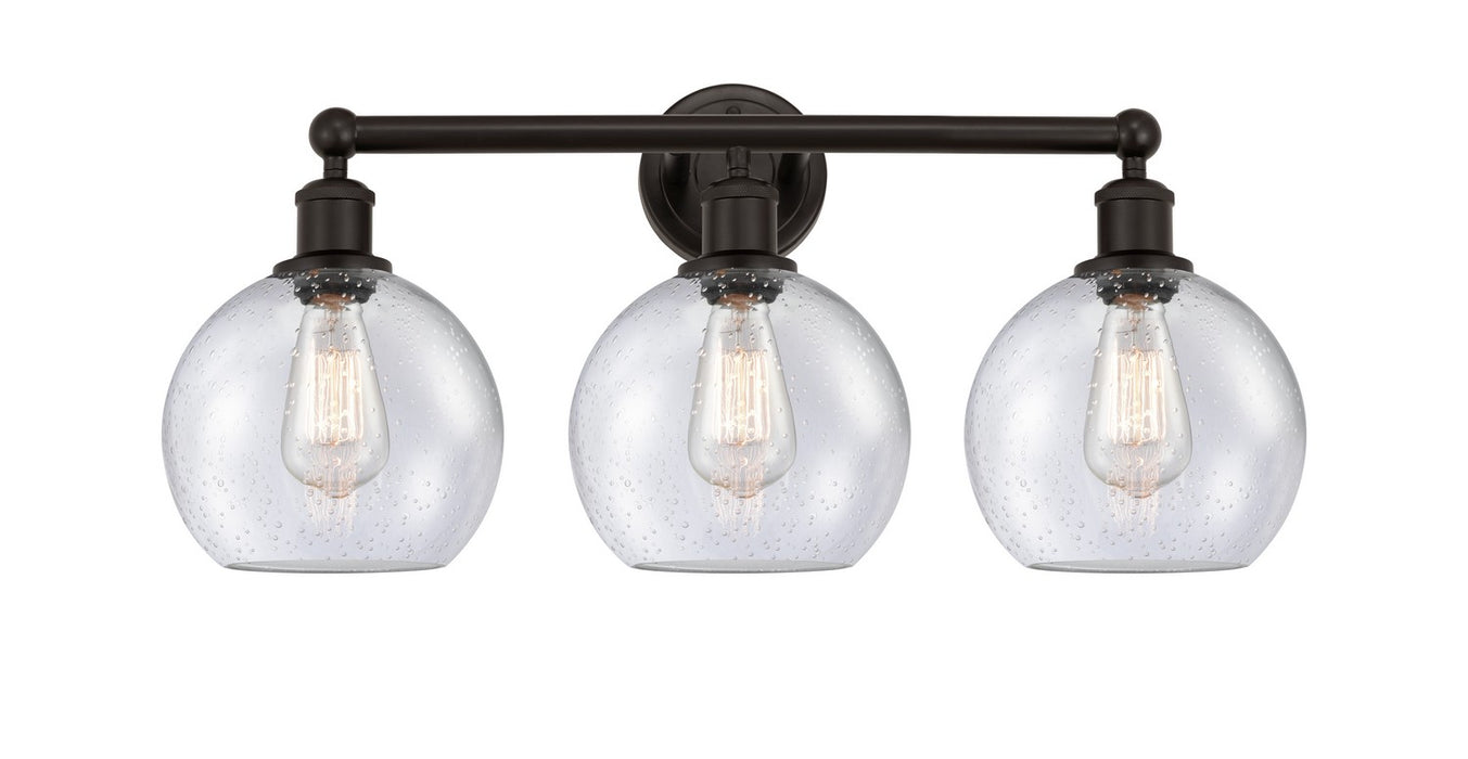 Innovations 616-3W-OB-G124-8 Three Light Bath Vanity, Oil Rubbed Bronze