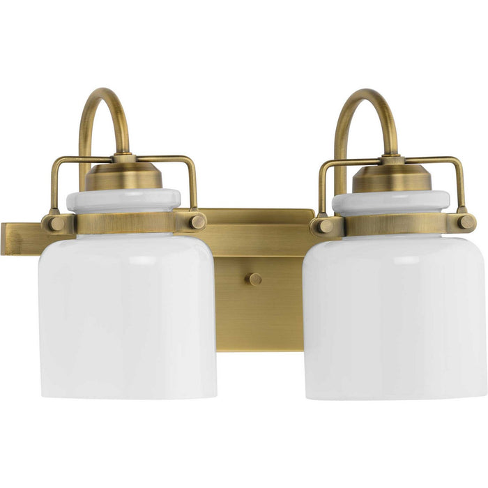 Progress Lighting P300439-163 Two Light Bath, Vintage Brass